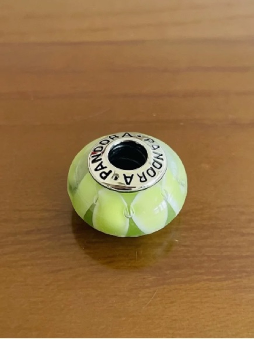 PANDORA Lime Green Murano Glass Charm Bead